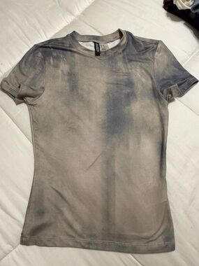 Grey Tie-Dye Short Sleeve Women's Tee